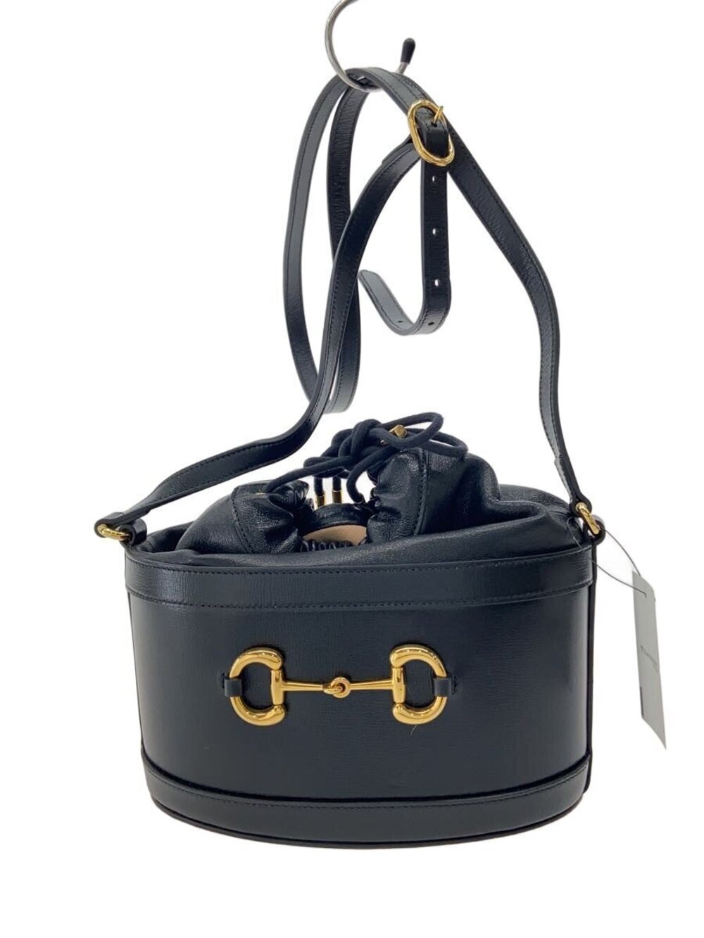 Gucci Bucket Bag Horsebit Leather Black